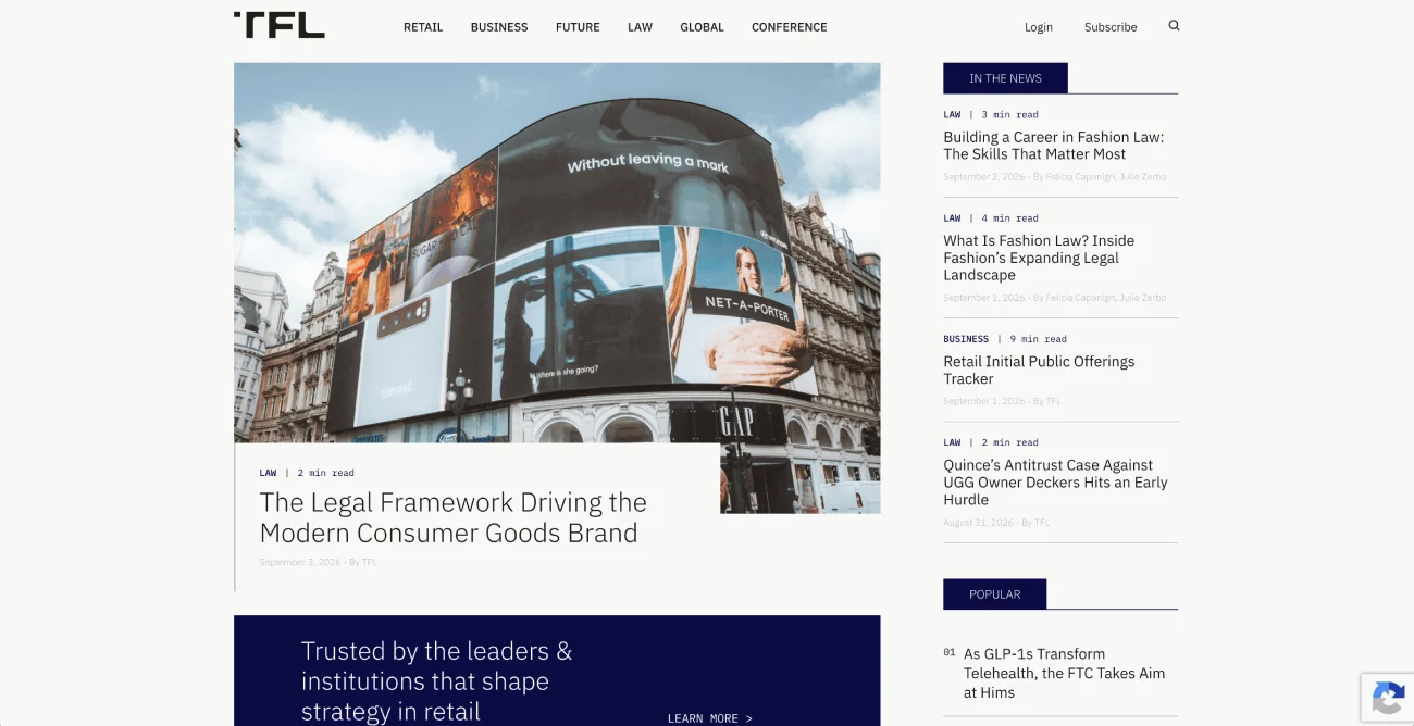 The Fashion Law WordPress publishing platform