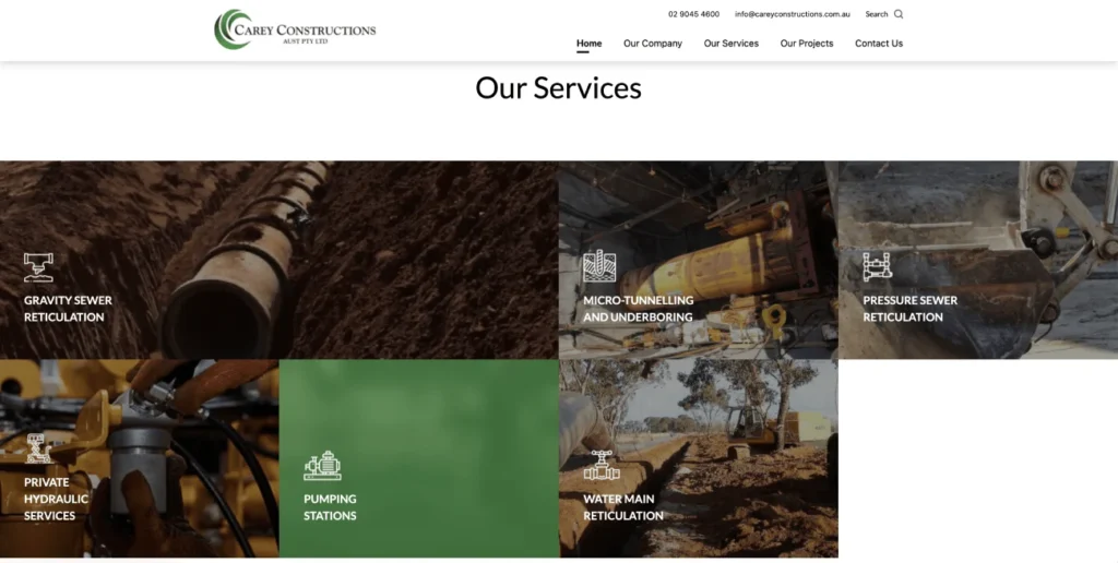 Carey Constructions infrastructure project portfolio
