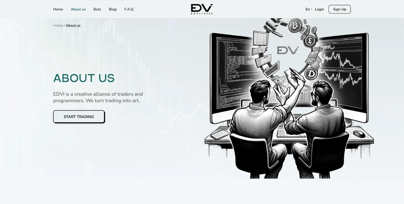 Edvi Trade about us banner