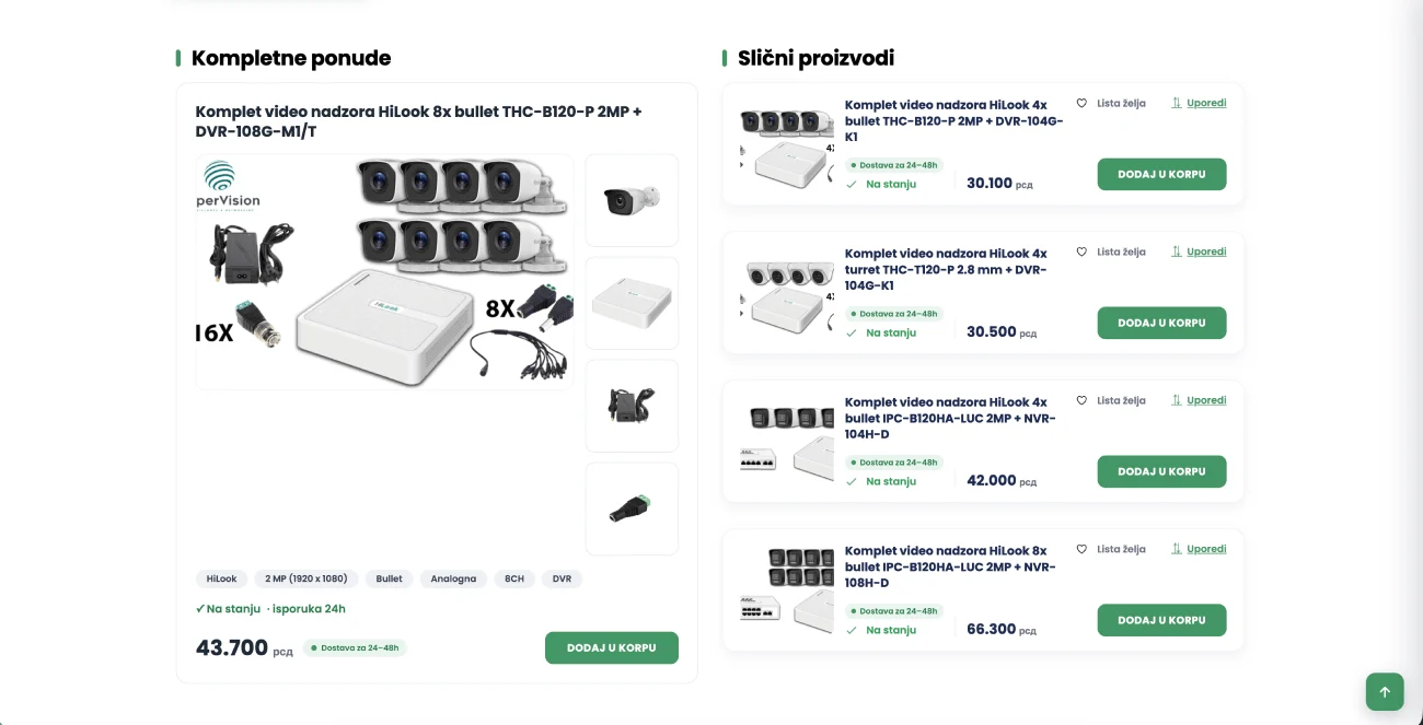 SuperVision WooCommerce development for security equipment