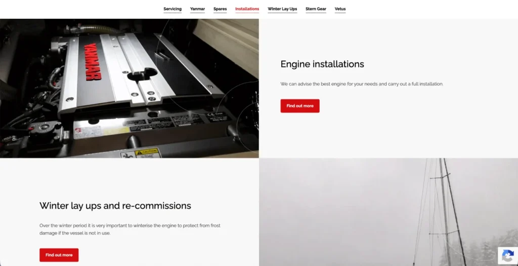 Yanmar marine engines and parts on the Cutler Marine website