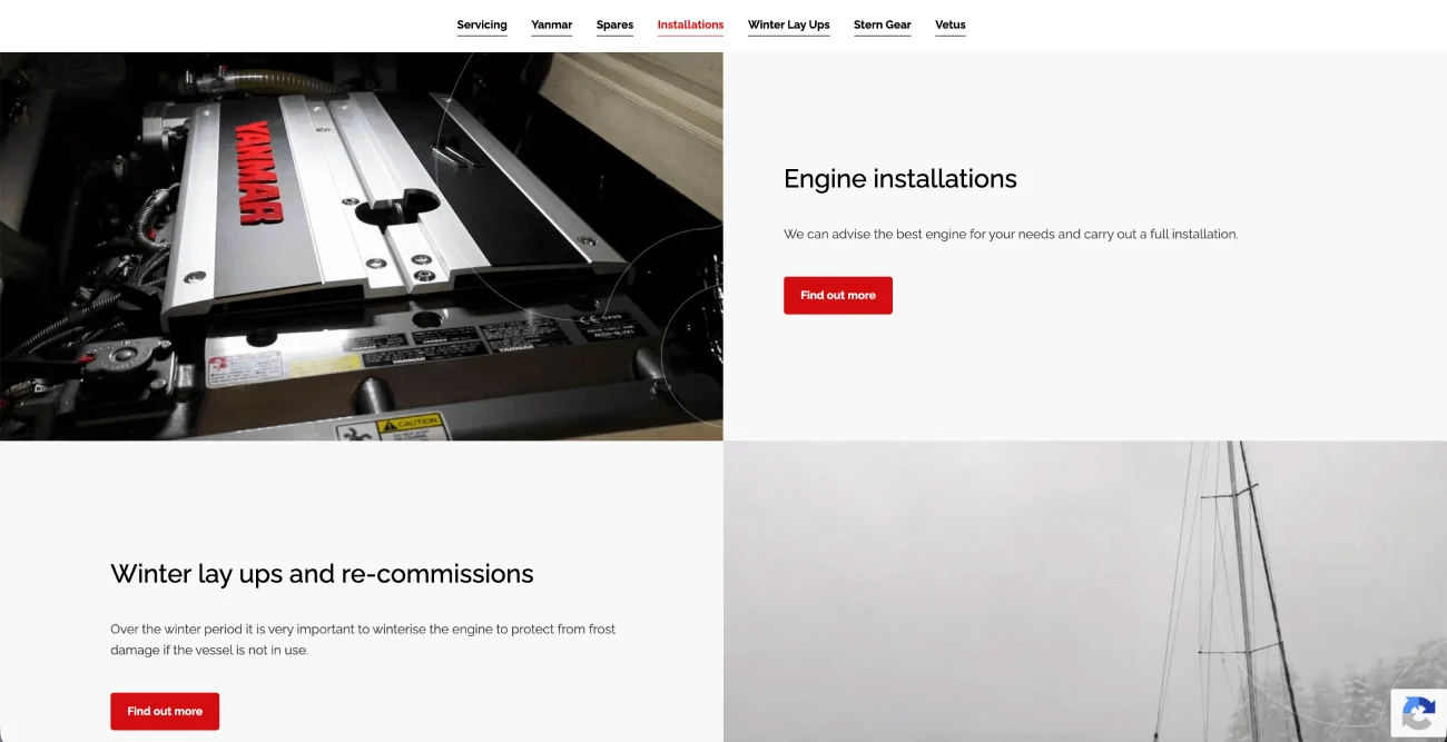Yanmar marine engines and parts on the Cutler Marine website